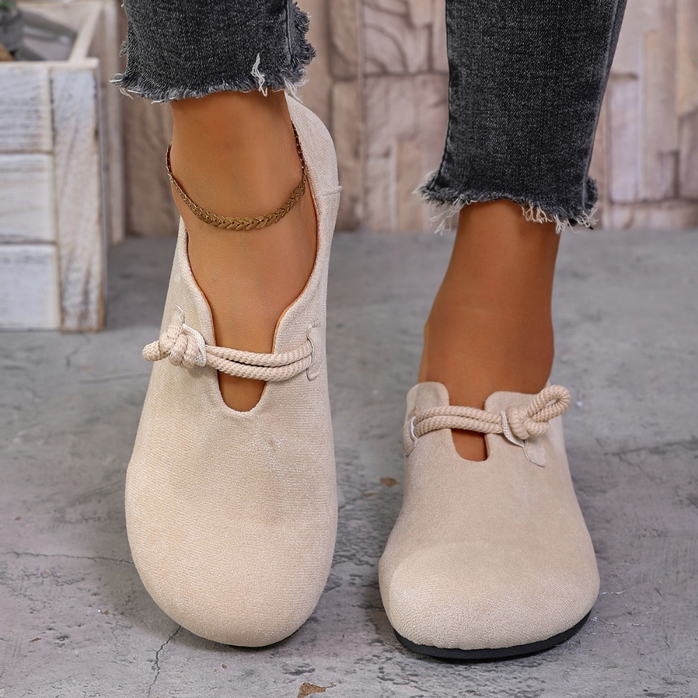 Women'S Shoes And Accessories - Women Flat Loafers Round Toe Knotted