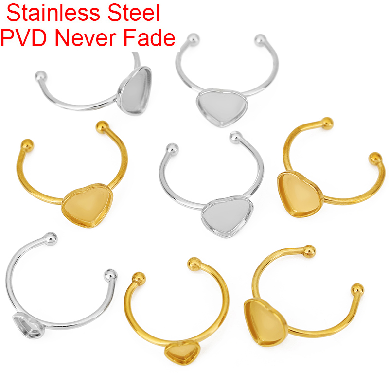 Ring Set Adjustable - 5pcs PVD Never Fade Stainless Steel