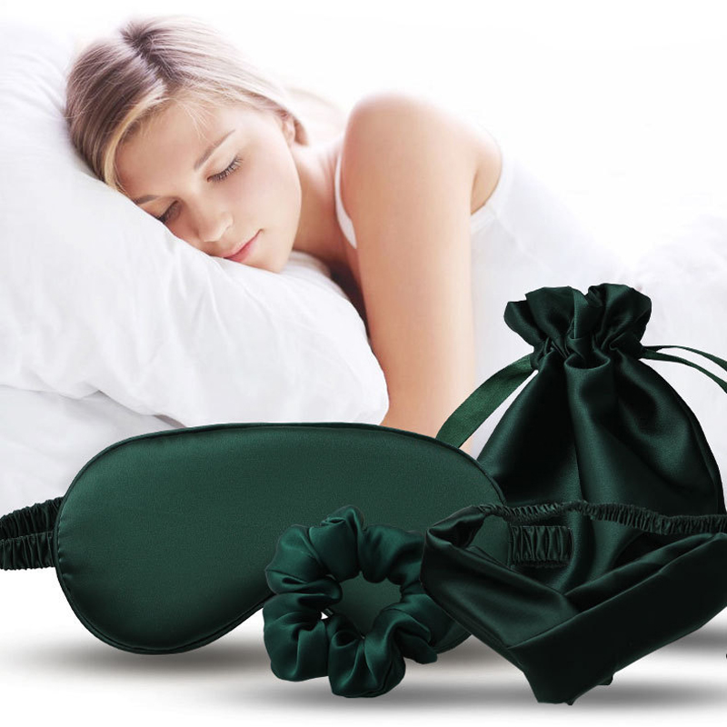 Scrunchie Satin Set - 4Pcs Silk Eye Mask Hair Band
