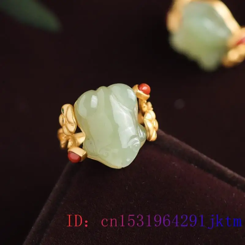 Green Jade Frog Rings Charms N - Women Accessories Trending recension och pris