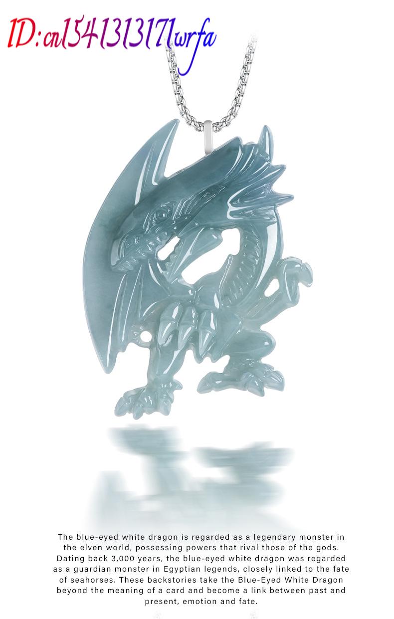 Blue Myanmar Jadeite Dragon Pe - Women Accessories Trending recension och pris