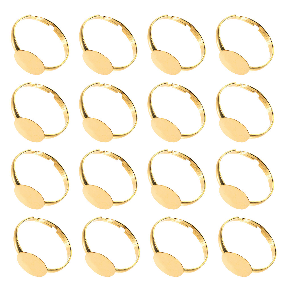 50Pcs 10Mm Flat Pad Adjustable - Ring Set Adjustable recension och pris