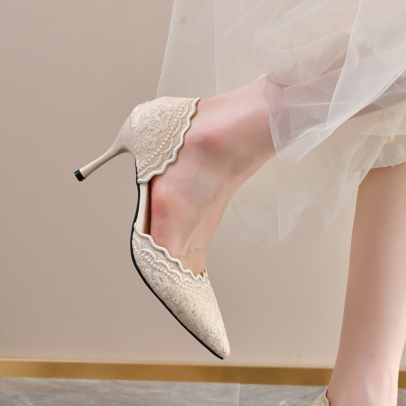 Lace Pointed Toe High Heels Wo - Women'S Shoes And Accessories recension och pris