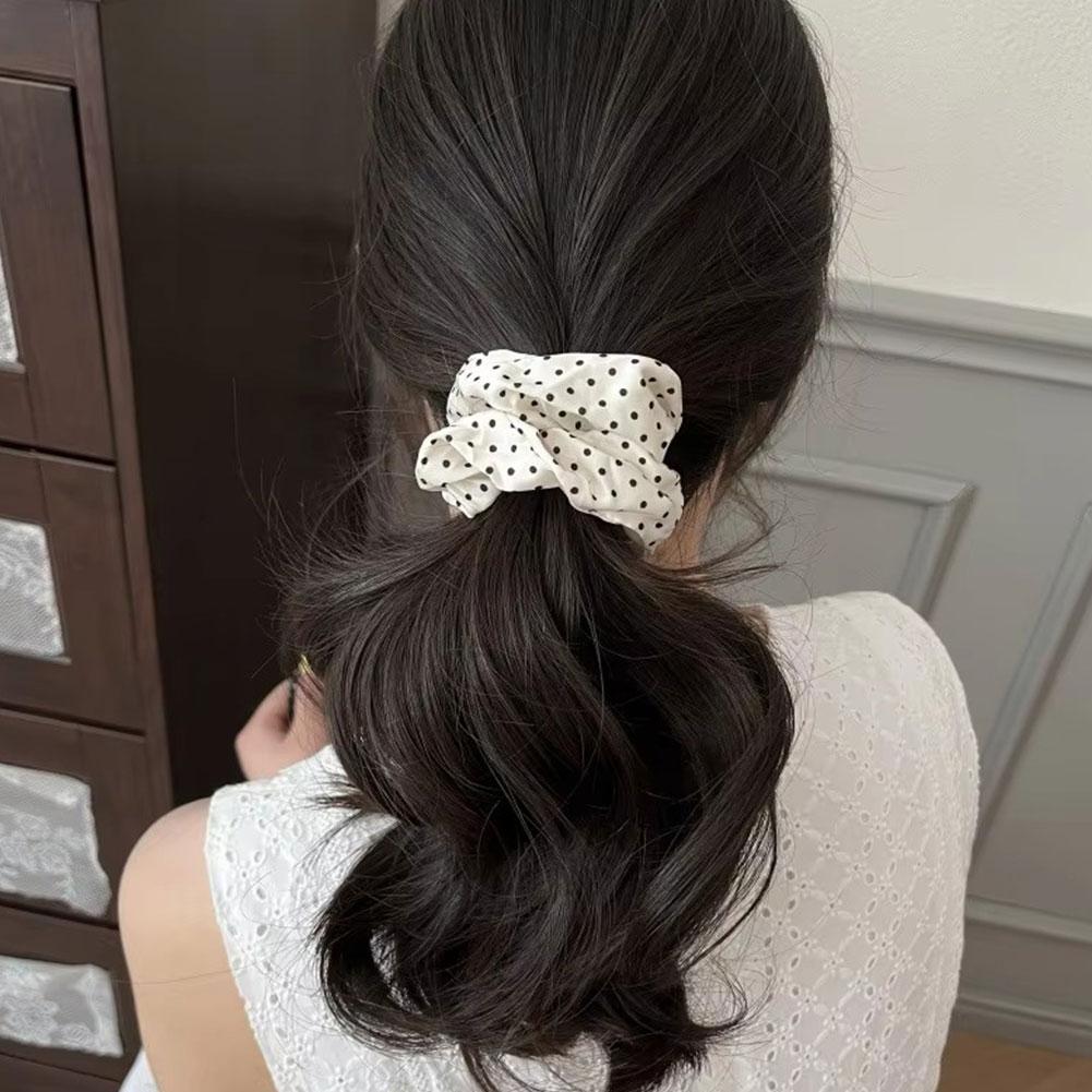 2Pcs Elegant Hair Ties Wave Po - Scrunchie Satin Set recension och pris