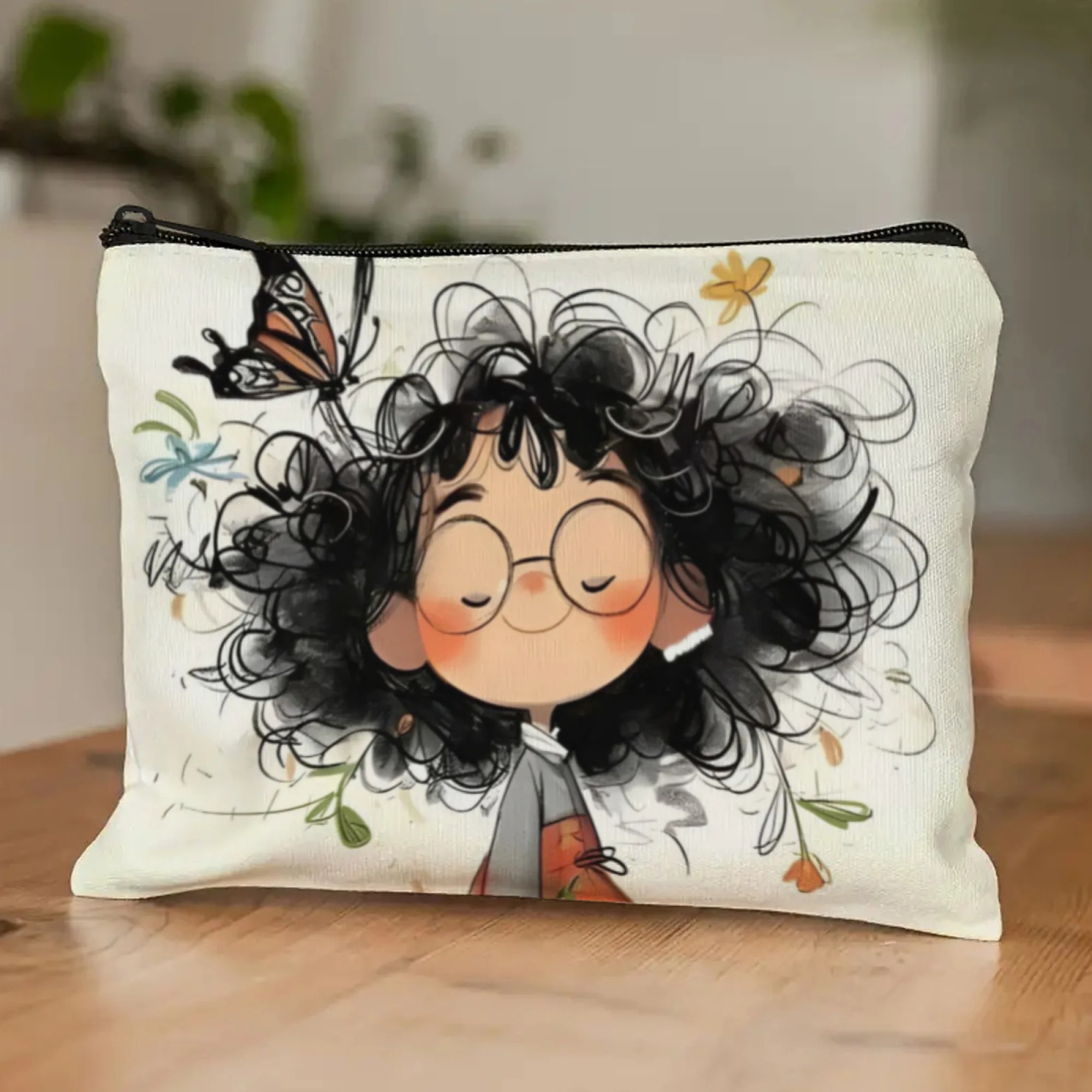 Cartoon Girl Makeup Bag Zipper - Women Accessories Organizer recension och pris