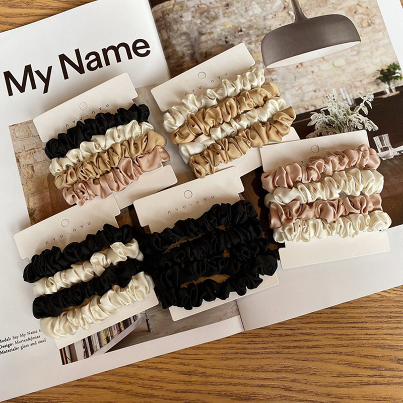 4PCS/Set Satin Silk Scrunchies - Scrunchie Satin Set recension och pris