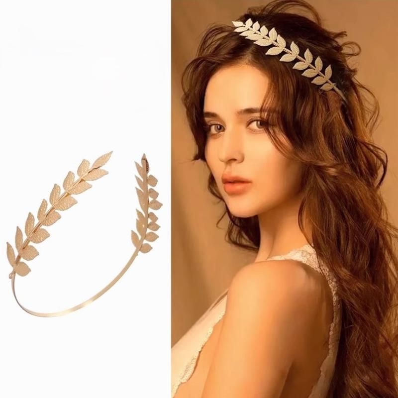 【B】Retro Gold Color Leaf Headb - Women'S Wedding Accessories recension och pris